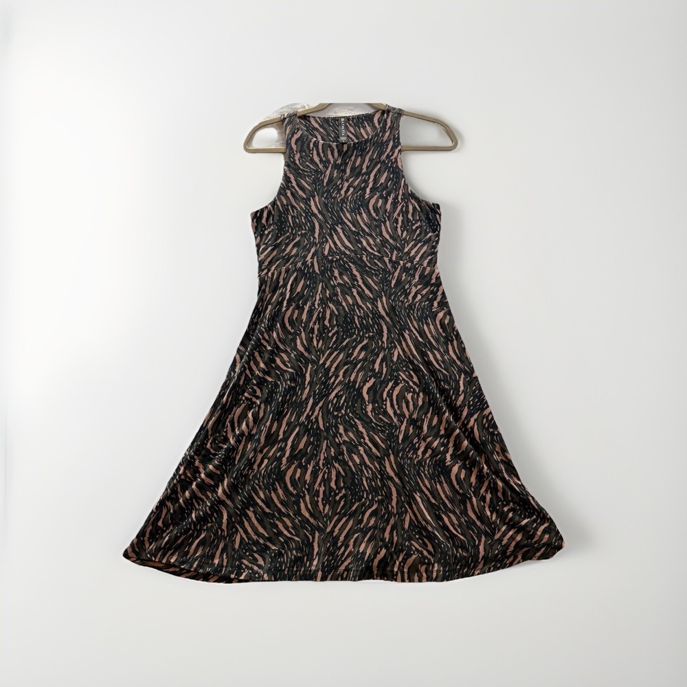 Athleta Women's Sz S Animal Print Soft Flowy Fit And Flare Casual Dress